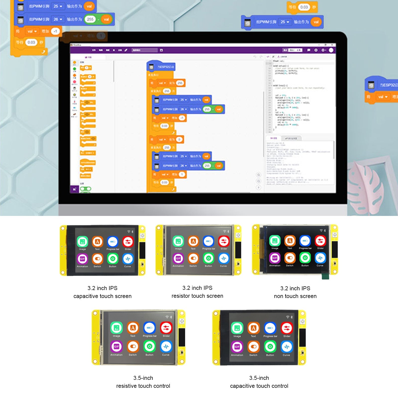 Tarjeta de desarrollo de pantalla táctil de 3.2 pulgadas ESP32, WiFi, Bluetooth, IoT, MCU, pantalla LCD