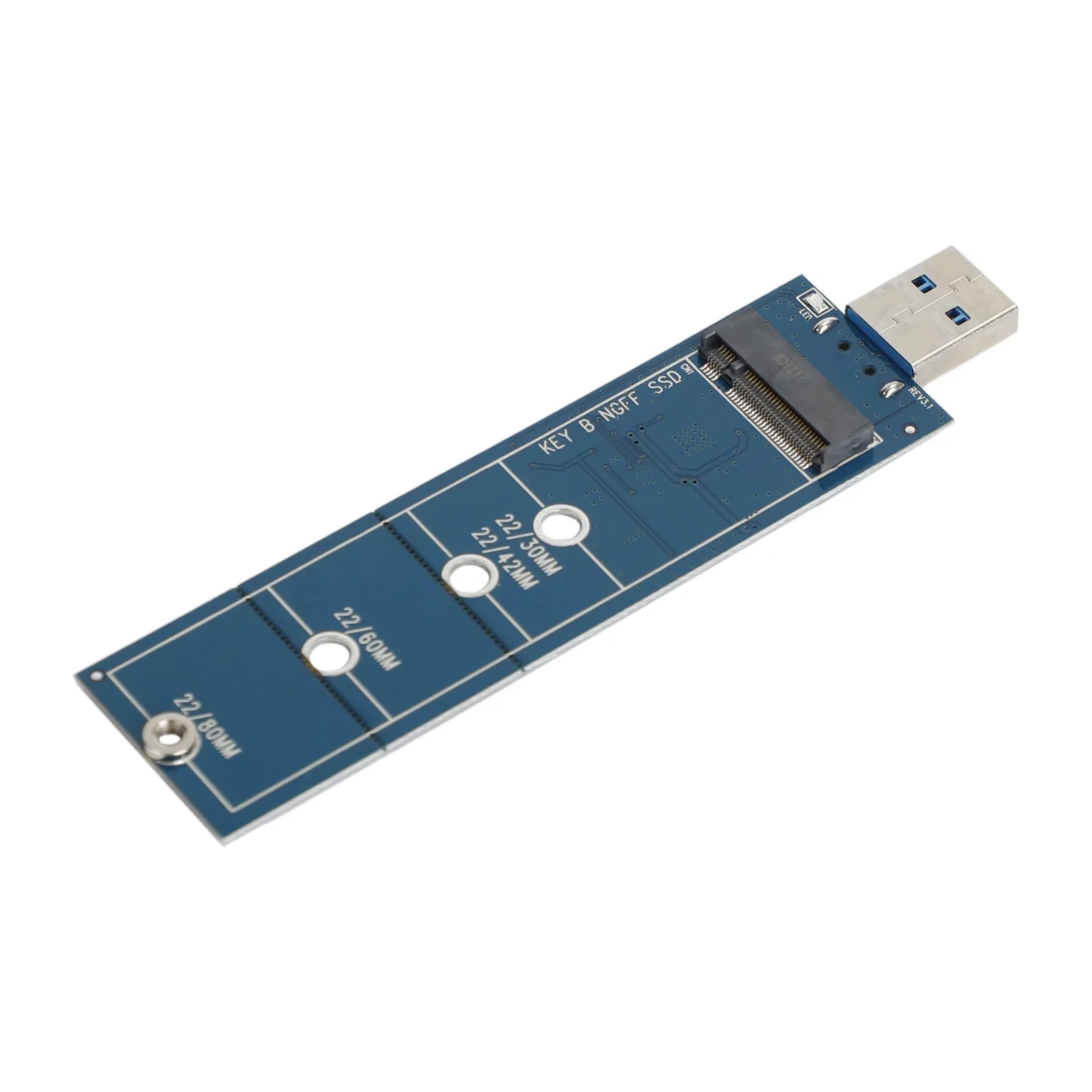 Adaptador M.2 a USB B Key M.2 SSD Adaptador Protocolo SATA para 2230 2242 2260 2280