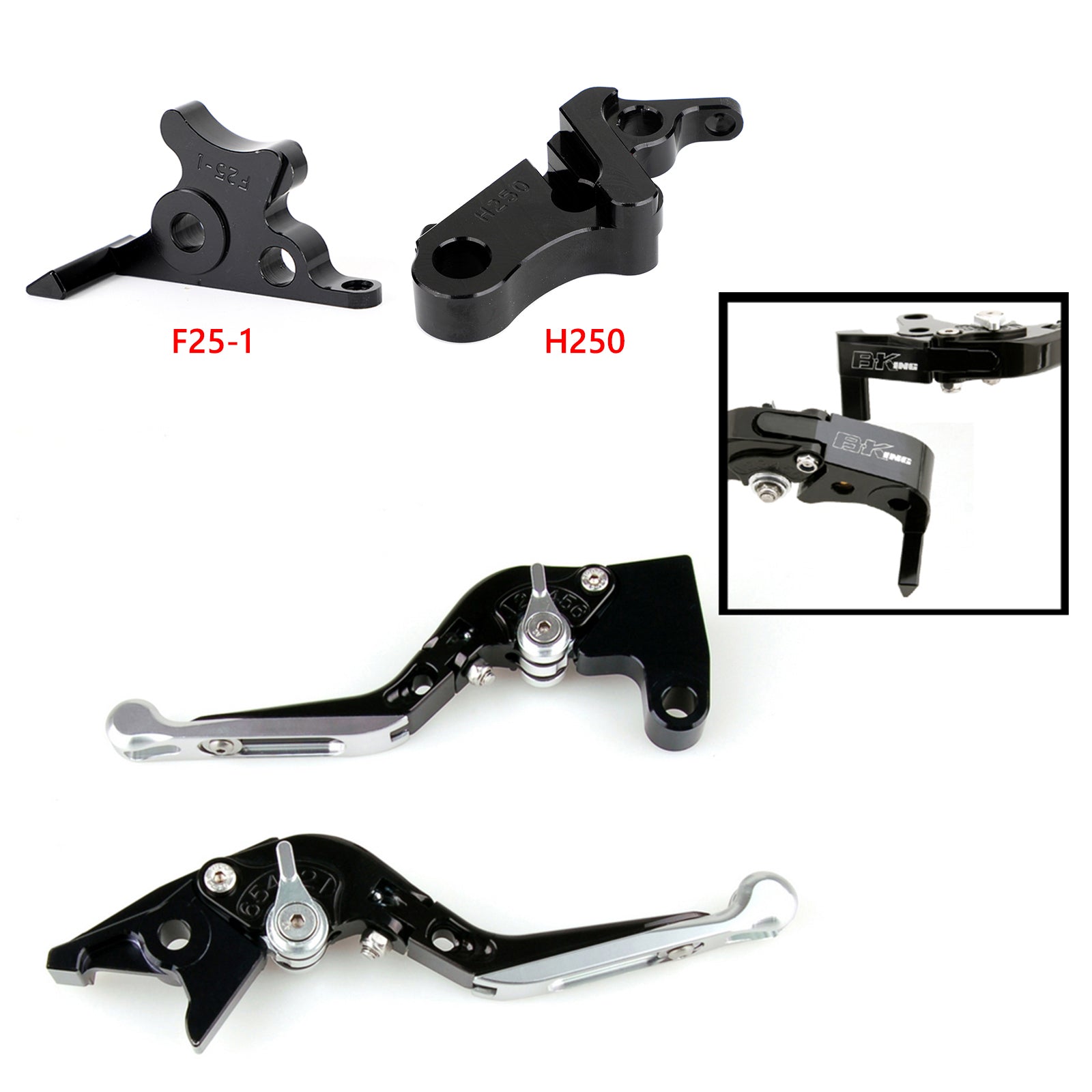 Palanca de freno de embrague ajustable para Honda CBR500R/CB500F 19-21 CBR300R 19-21 genérico