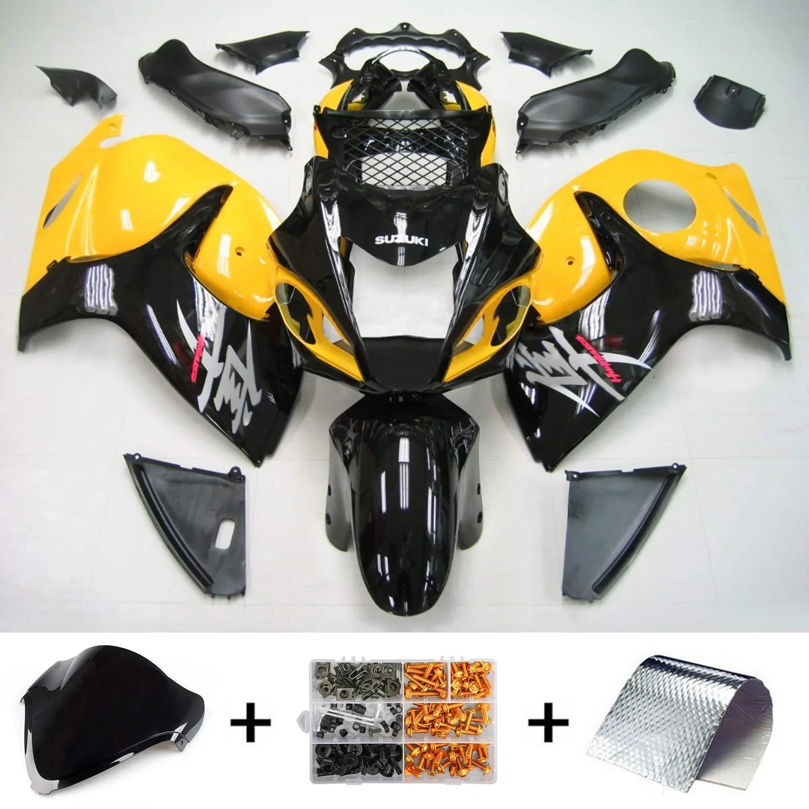 Amotopart Suzuki Hayabusa GSXR1300 2008-2020 Kit Carenado Carrocería Plástico ABS