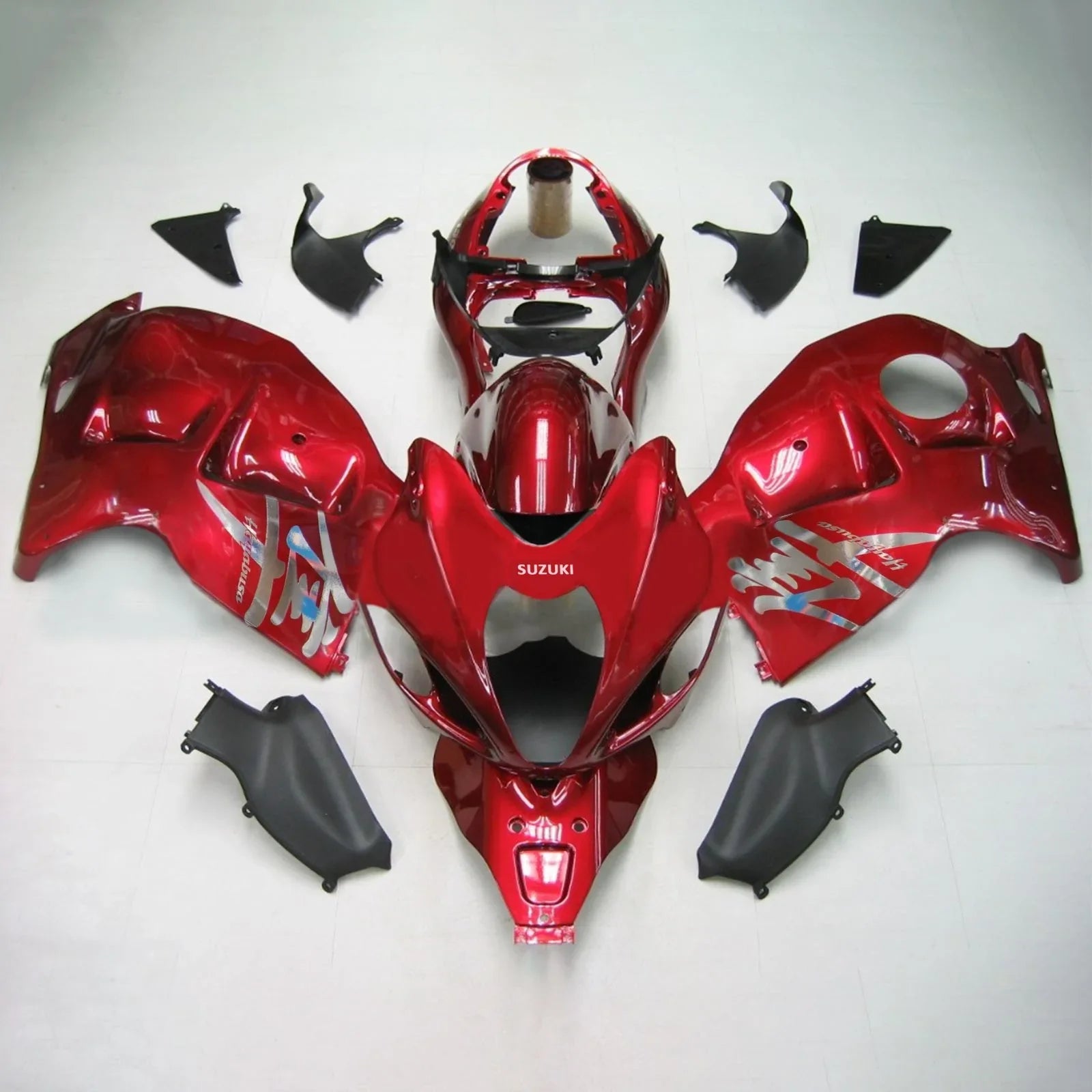 Amotopart Suzuki Hayabusa GSXR1300 1999-2007 Kit Carénage Carrosserie Plastique ABS