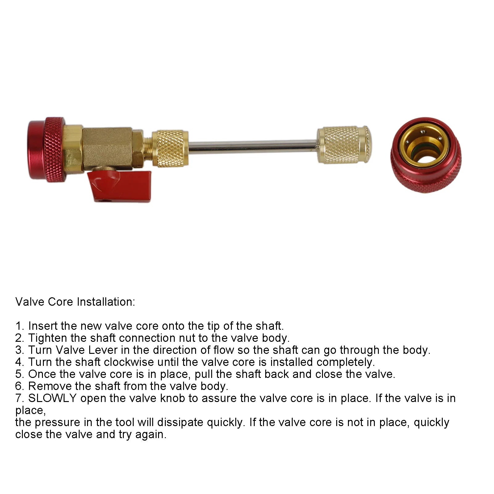 Ensemble d'outils de démontage et d'installation de noyau de valve automobile AC R134A R1234YF