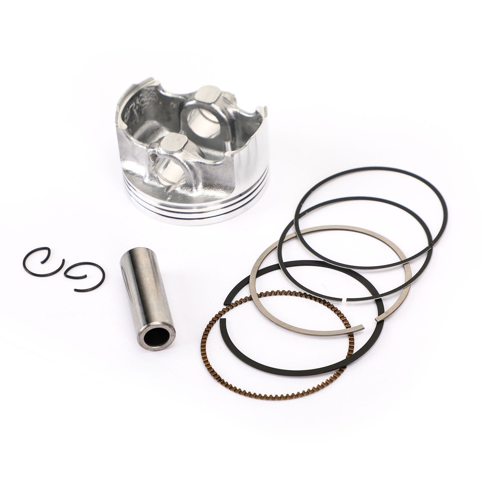 Kit pistone STD + 1.00 e set di anelli per Yamaha YZF-R15 FZ 150 155cc 11-18 STD (57mm) 1.00MM (58mm) Diametro generico