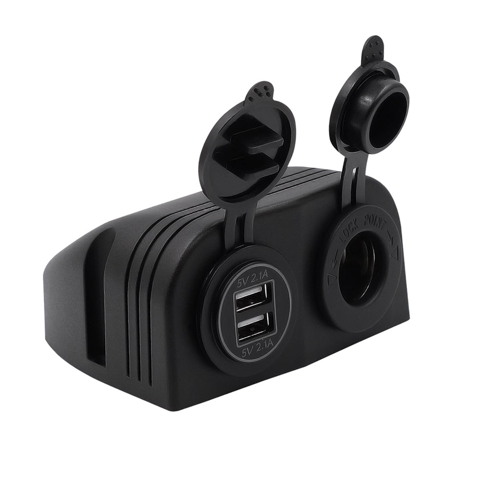Presa accendisigari, installazione semplice Presa accendisigari a doppia porta 12V per auto per barca Presa accendisigari, installazione semplice Presa accendisigari a doppia porta 12V per auto per barca