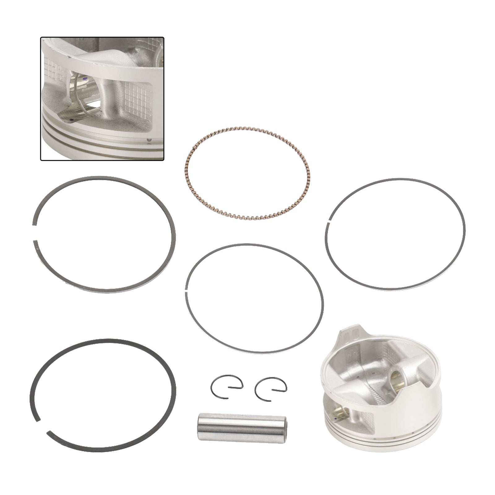 Kit de reconstrucción de segmentos de pistón Honda Rancher Trx420 2007-2018, diámetro estándar 86,5 mm