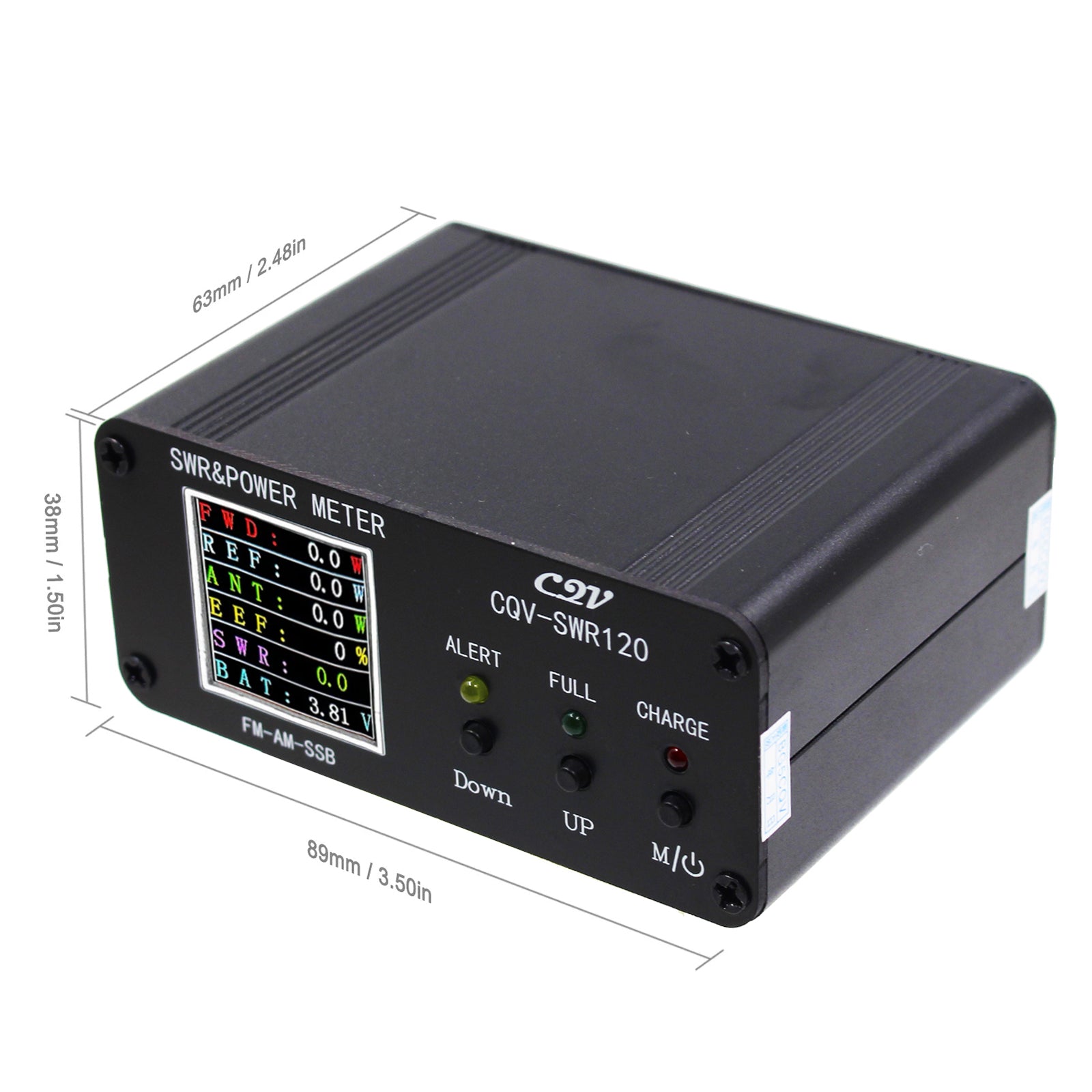 1,8 MHz-54 MHz staande golfmeter 240 x 240 full-color LCD-scherm vermogensmeter