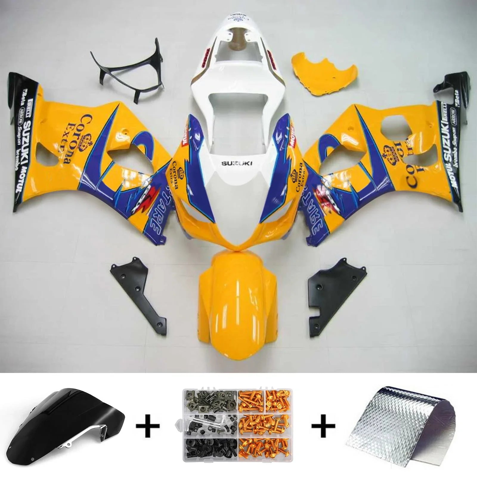 Amotopart Suzuki GSXR1000 2003-2004 Kit de carénage K3