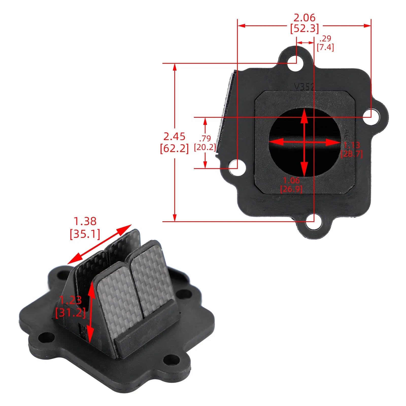 2002-2011 Yamaha YW50 Zuma50 V352 A/B jog50 Système de valve Reed