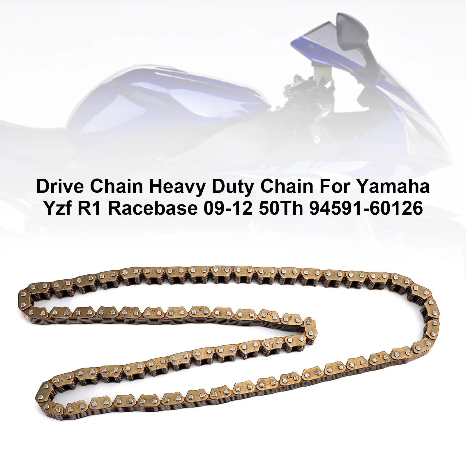 2009-2012 Yamaha Yzf R1 Racebase 50Th 94591-60126 Cadena de distribución resistente
