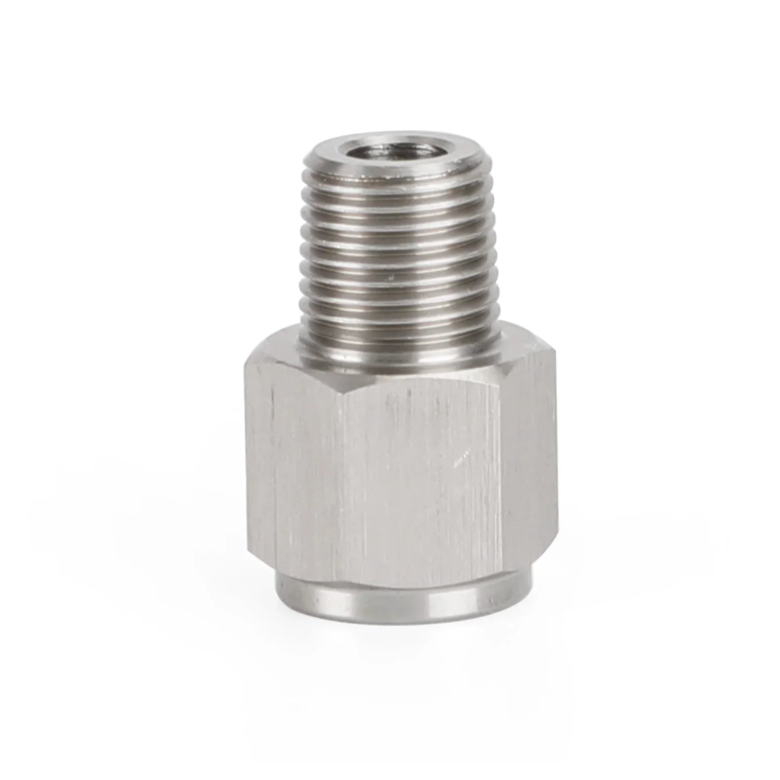 Adaptador de medidor de presión de aceite de acero inoxidable hembra 1/8" NPT macho a M10x1.0