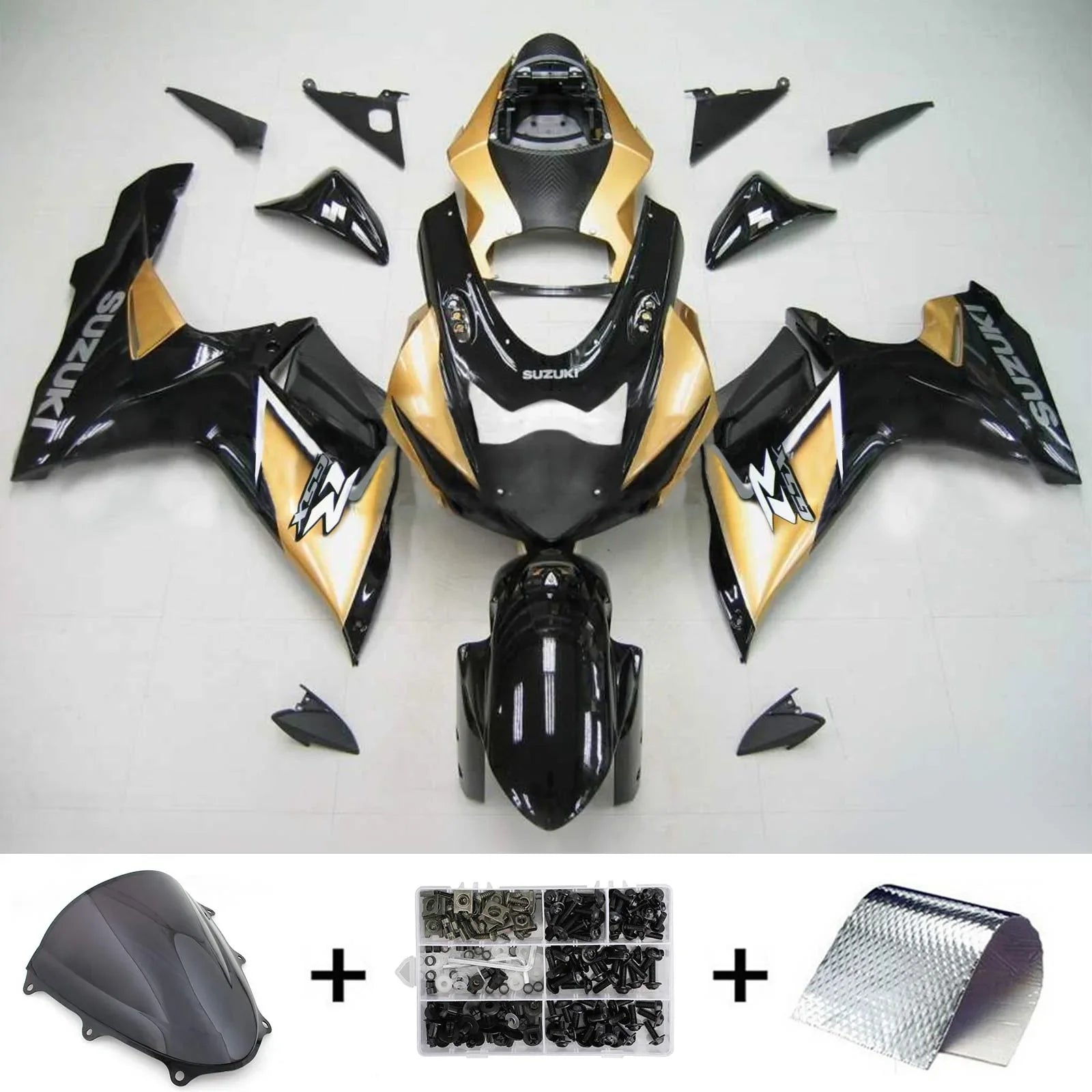 Amotopart Suzuki GSXR 600/750 2011-2021 K11 Carénage Kit Carrosserie Plastique ABS