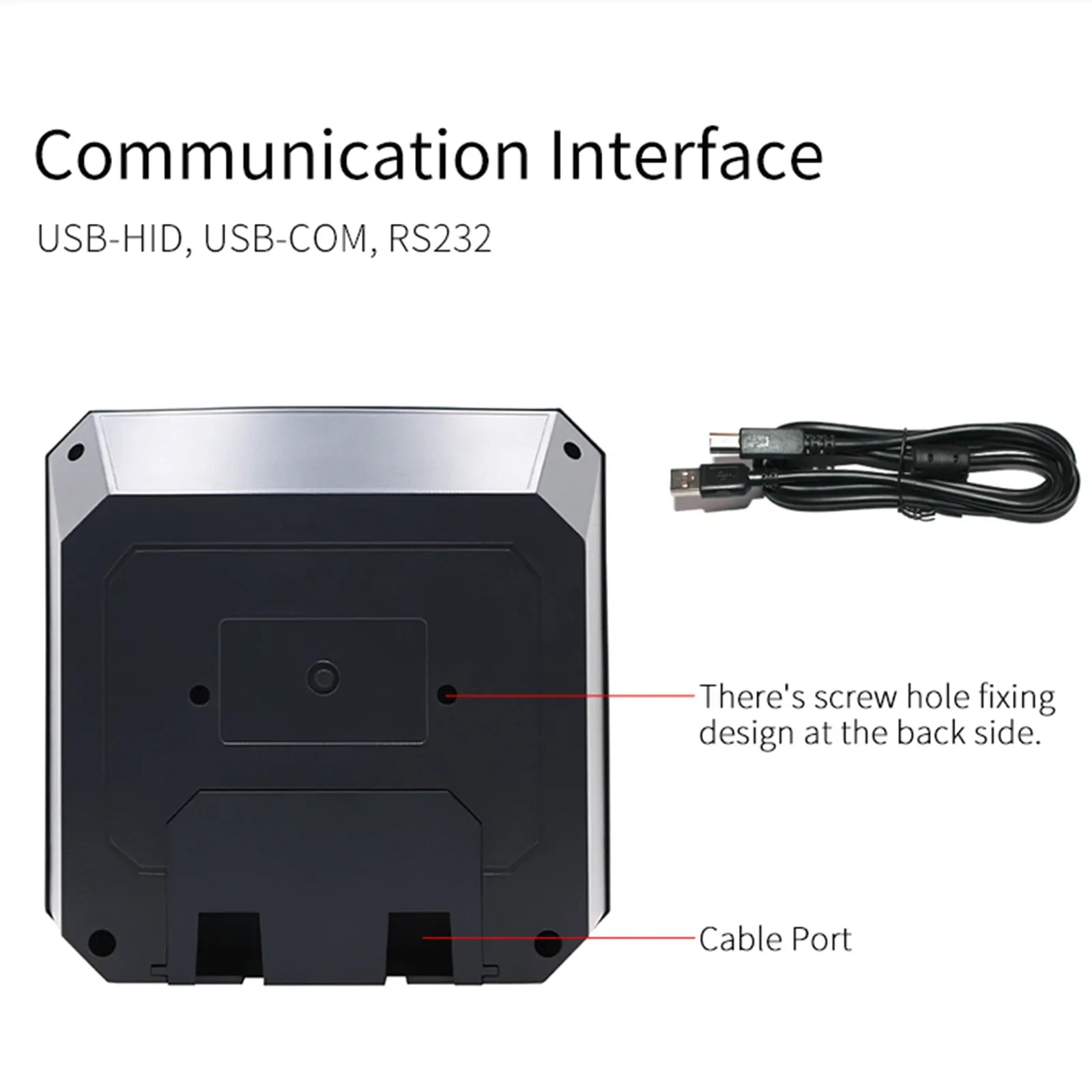 Scanner di codici a barre da tavolo Scanner di codici a barre USB omnidirezionale 1D 2D omnidirezionale