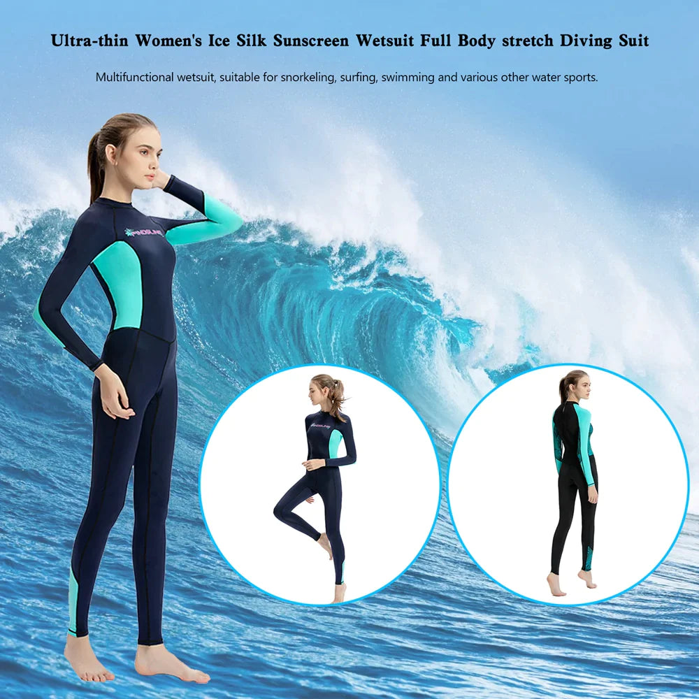 Traje de buceo ultrafino de seda helada para mujer.