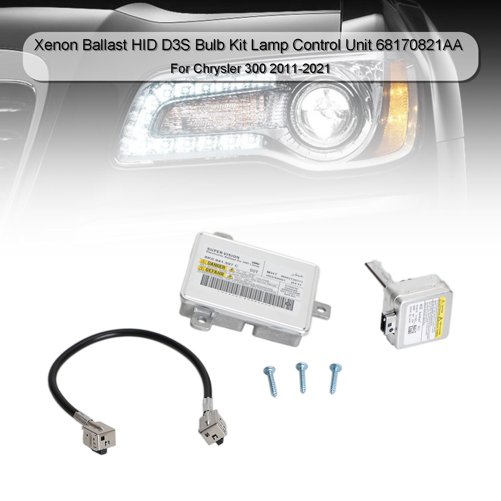 Xenon Ballast HID D3S Ampoule Unité De Commande De Lampe 68170821AA Pour Chrysler 300 11-21 Générique
