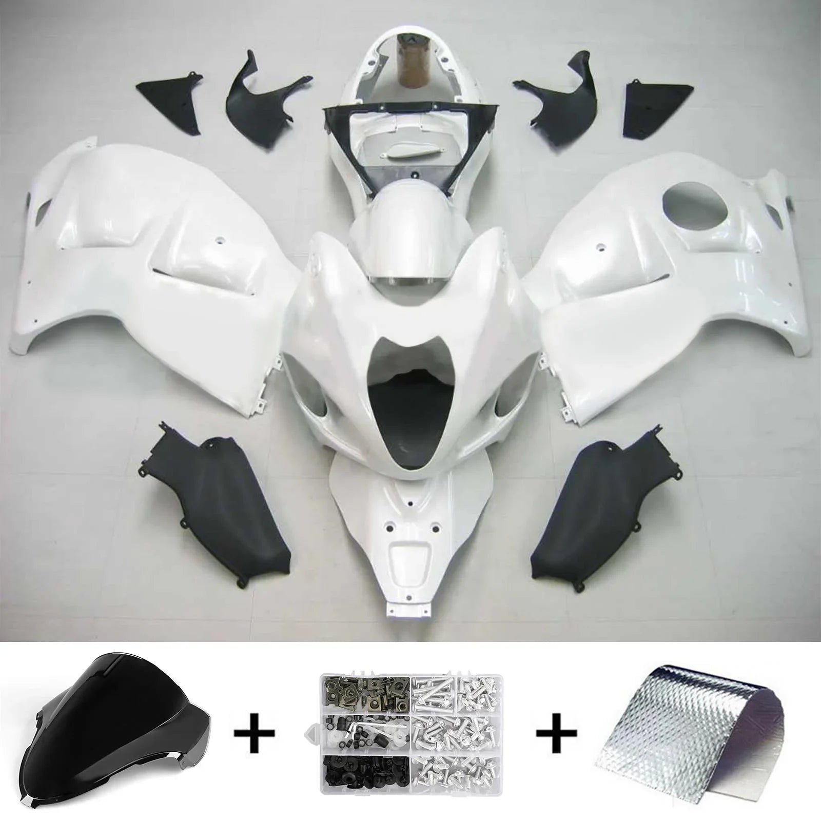 Amotopart Suzuki Hayabusa GSXR1300 1999-2007 Kit de carenado de carrocería de plástico ABS