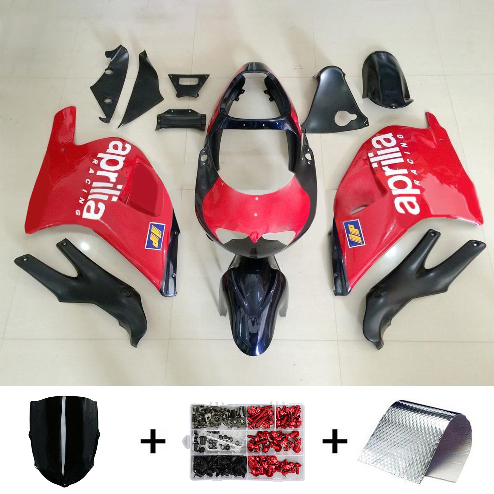 Amotopart Aprilia RS250 1994-1997 Kit Carénage Carrosserie Plastique ABS