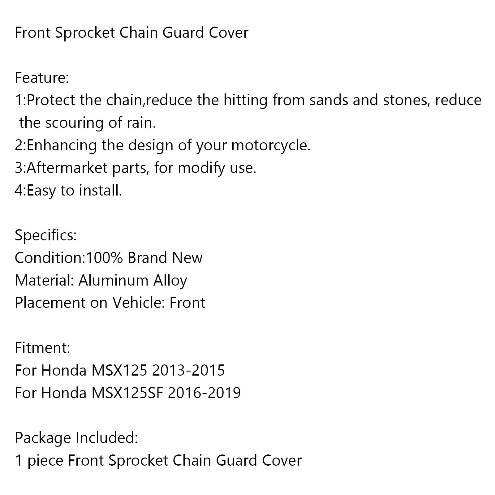 Cubierta protectora de protección de cadena trasera de palanquilla CNC para Suzuki DRZ125/400S/400SM genérico
