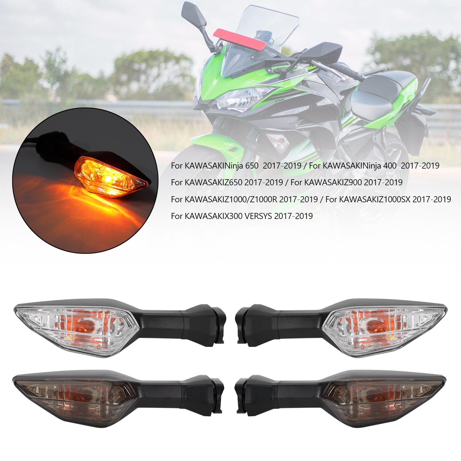 2017-2019 Kawasaki Ninja 650 400 Clignotant Lampe témoin