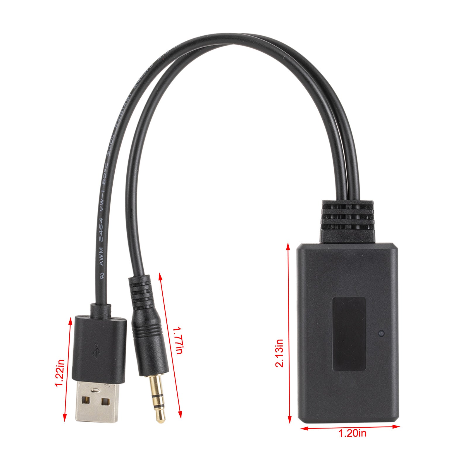 Mini USB Bluetooth 5.0 Receptor 3.5mm Jack Estéreo CD Adaptador de Audio para Coche AUX