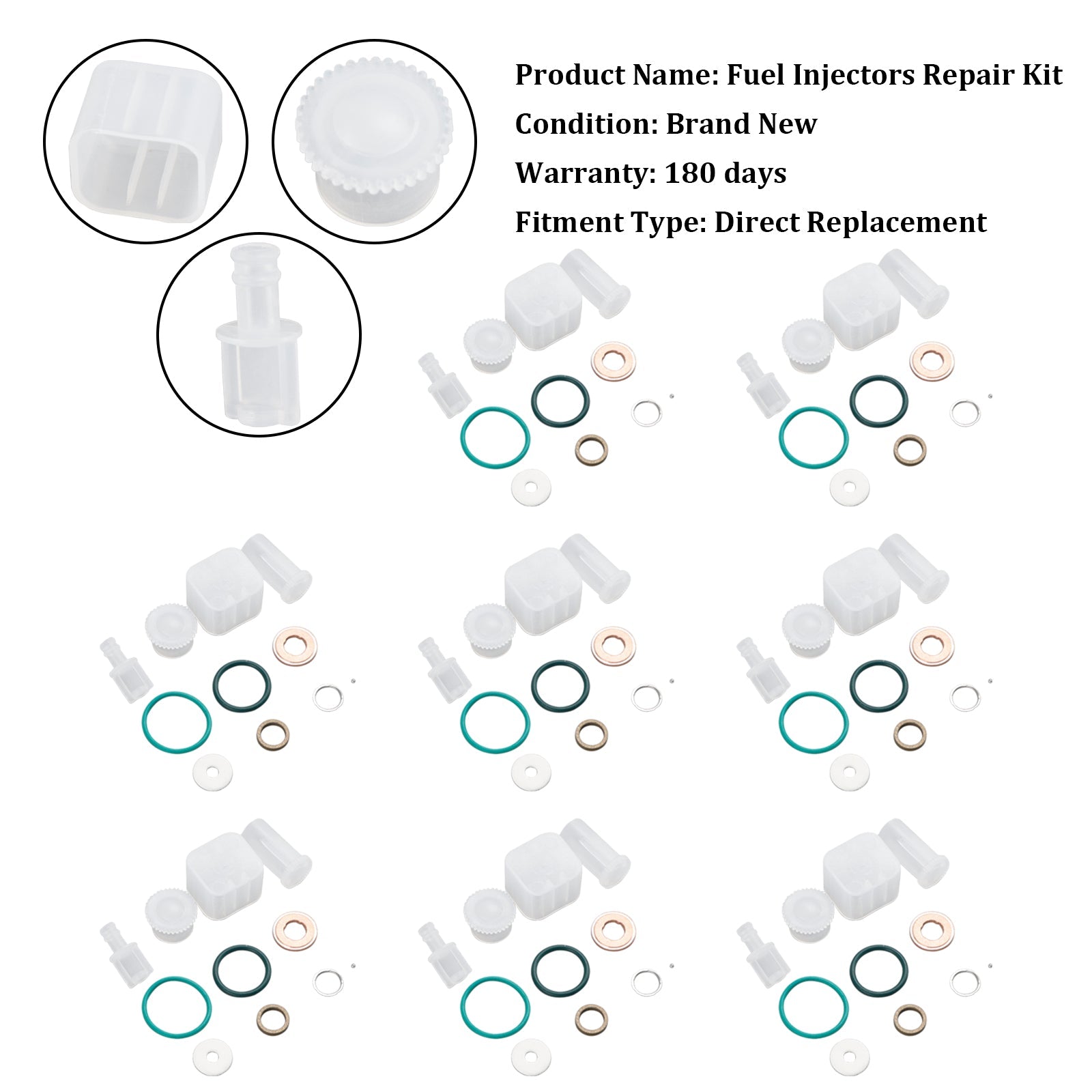 Kit de réparation d&#39;injecteur de carburant, 8 pièces, pour Chevy GMC Duramax 6,6l 2004 – 2005 Diesel