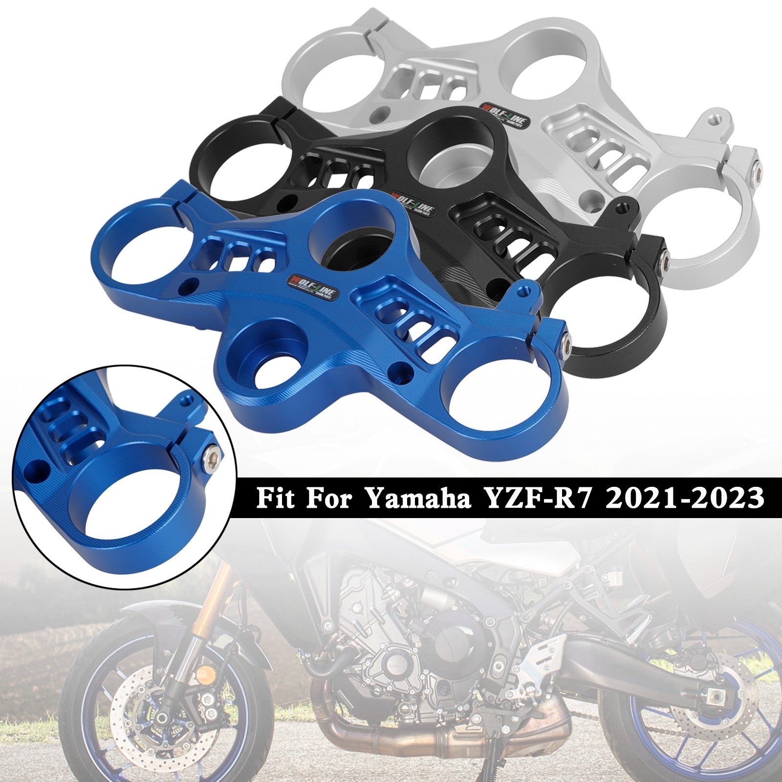 Yamaha YZF-R7 2021-2023 Té de fourche supérieur avant supérieur en aluminium