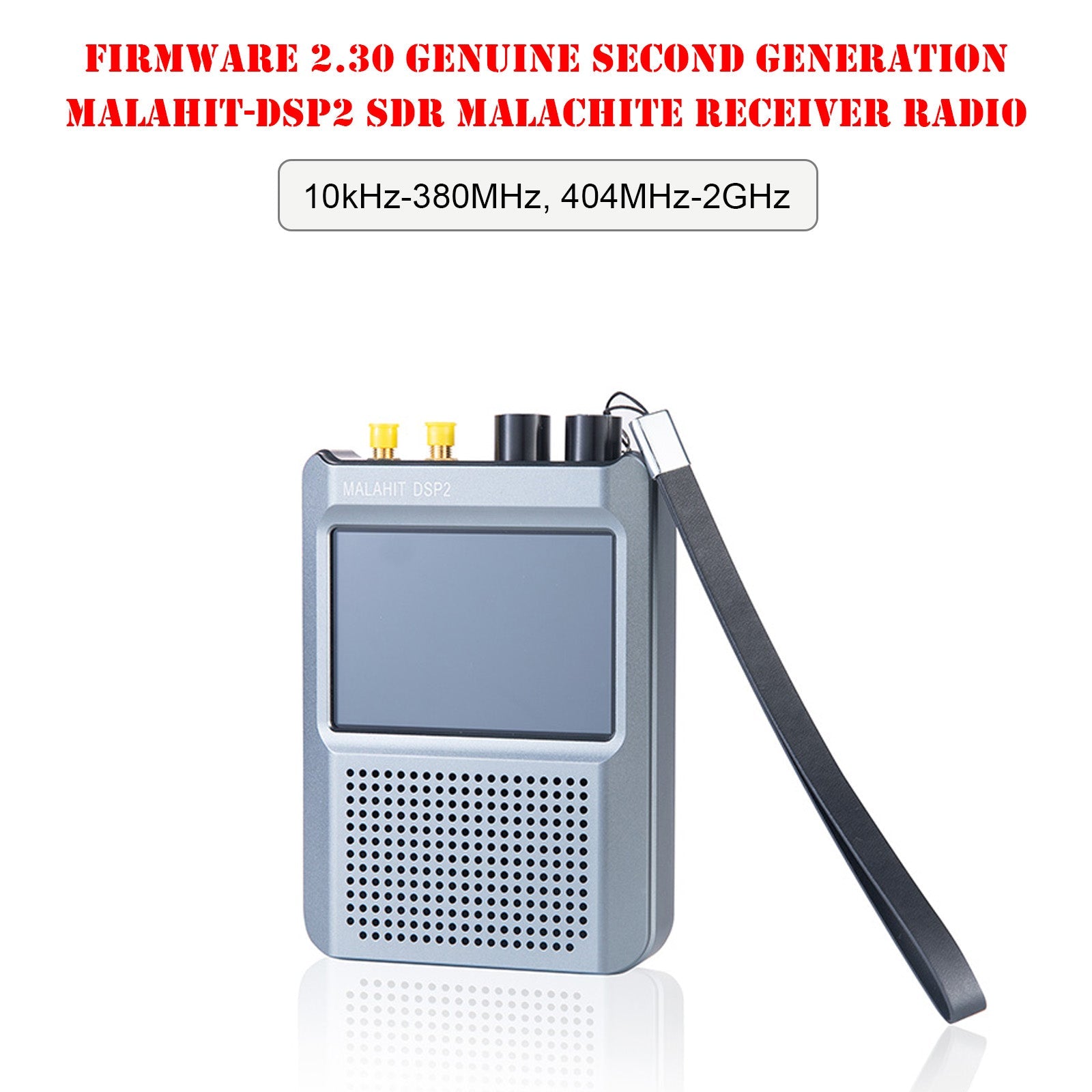 Véritable micrologiciel autorisé 2.30 Radio récepteur Malahit-DSP2 de deuxième génération