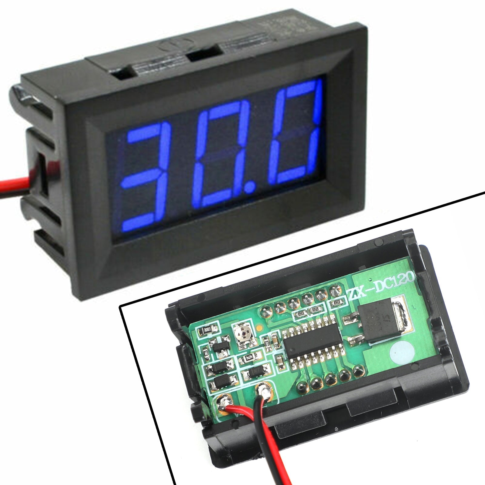 5pcs DC5-120V 0.56" 2 fili LED display digitale pannello voltmetro volt tester