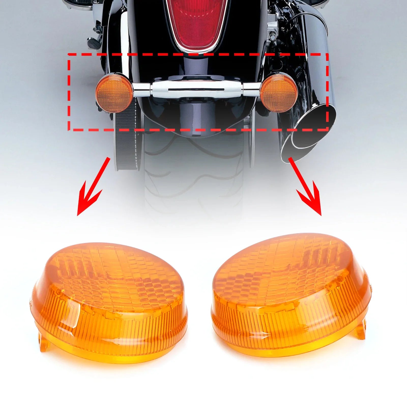 Cubierta de lente de señal de giro para Honda Shadow Spirit VT750 Vulcan VN genérico