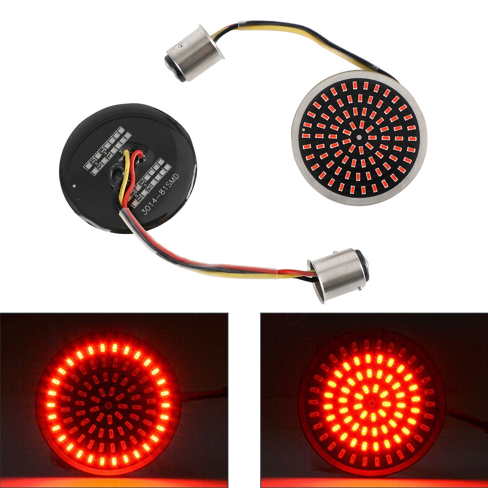 1157 LED Clignotant Inserts Lampe Fit pour Softail Touring Dyna Sportster Générique