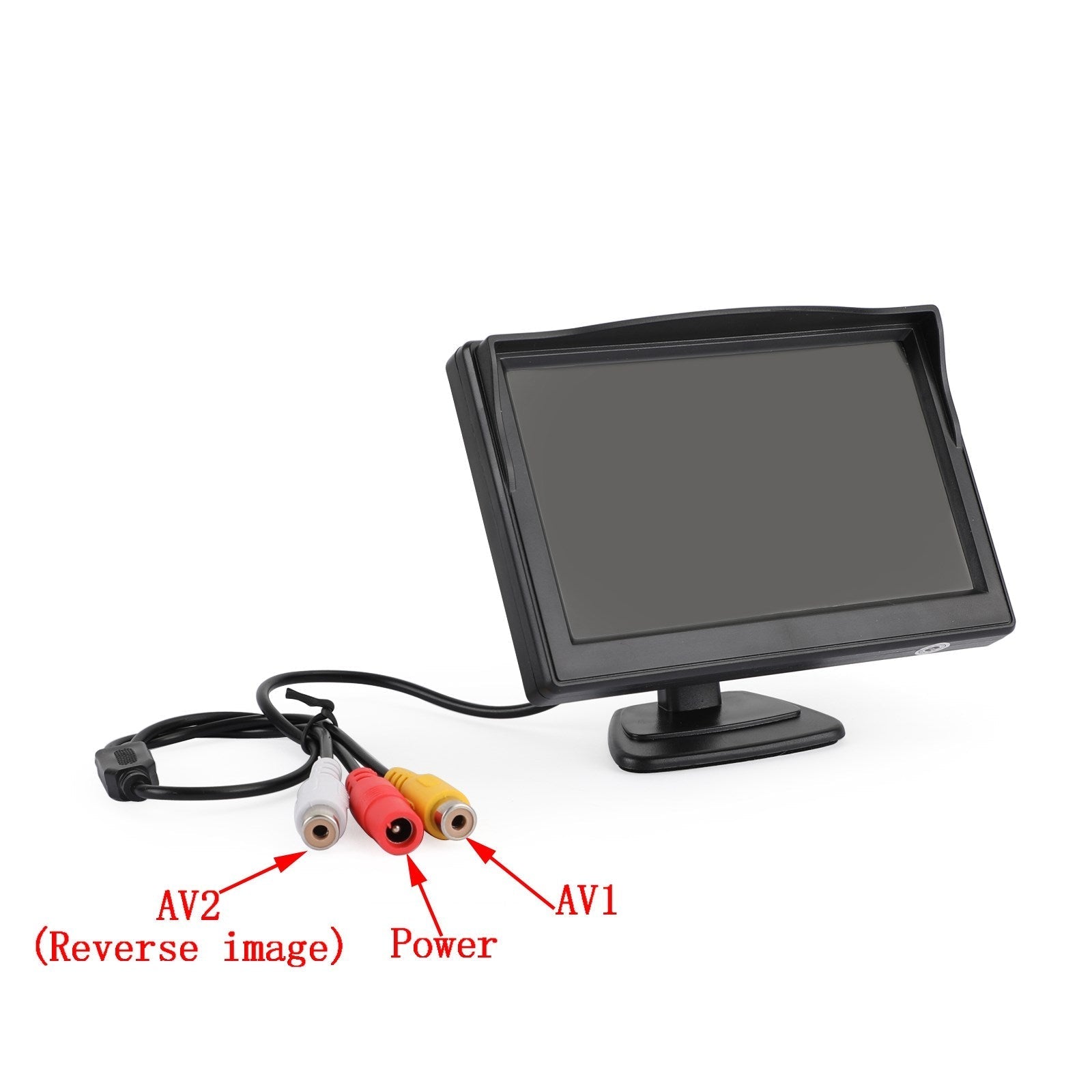 Moniteur LCD TFT HD de 5 pouces pour caméra de recul de stationnement de vue arrière de voiture