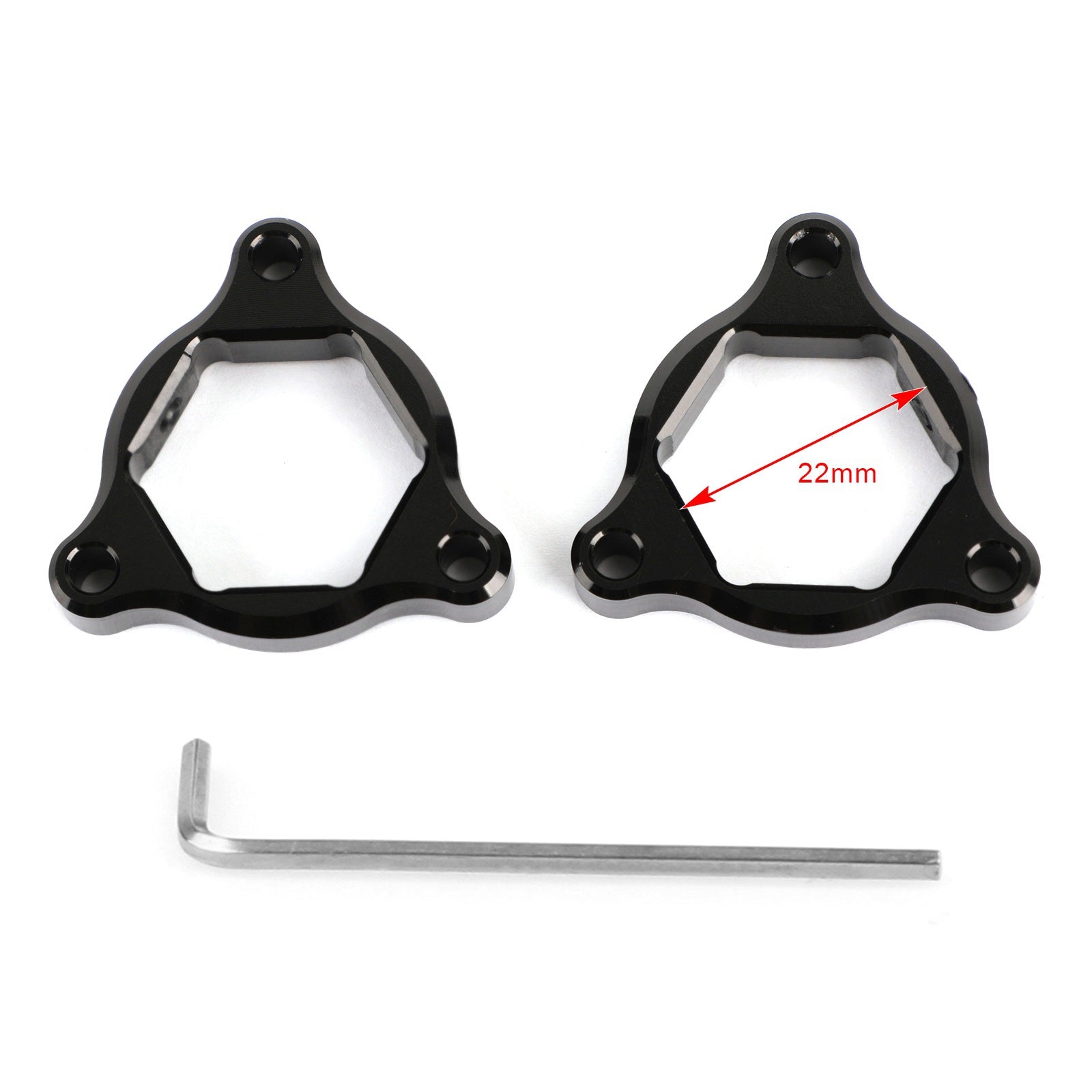 Fourche Pre Adjusters Noir 22MM Fit pour Kawasaki Z1000 03-06 ZX636 Ninja 650R Generic