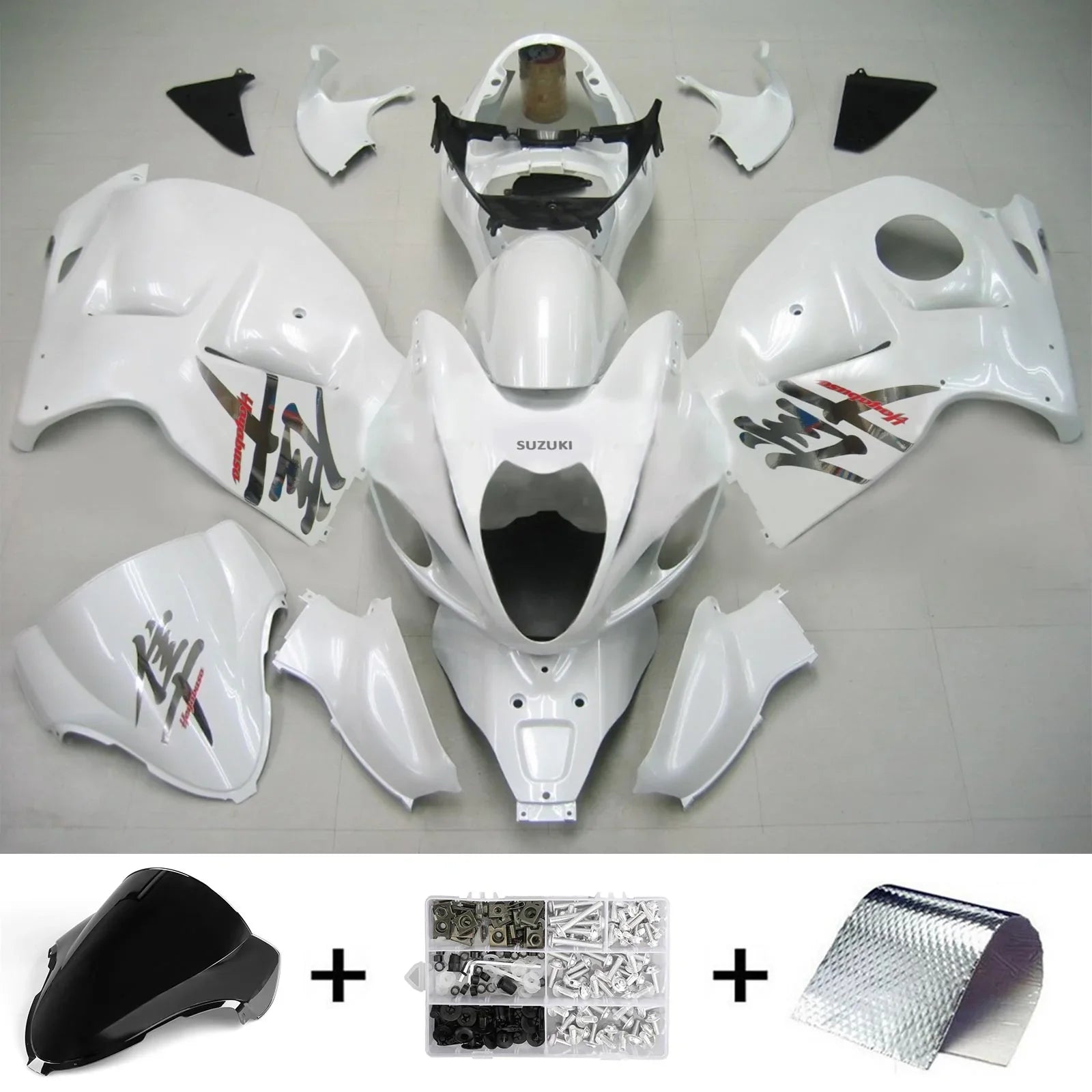 Amotopart Suzuki Hayabusa GSXR1300 1999-2007 Kit de carenado de carrocería de plástico ABS