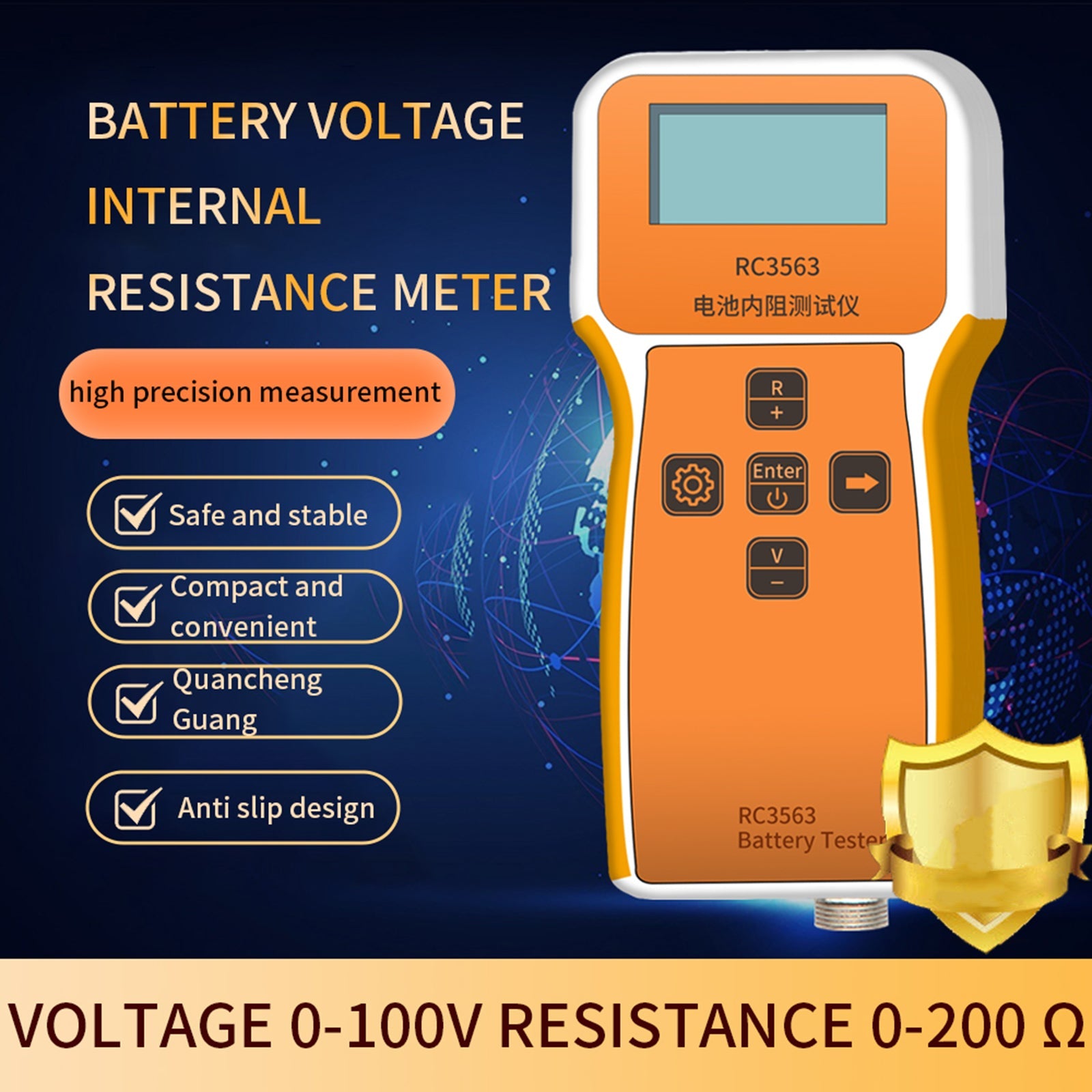 Compteur de tension de batterie RC3563, testeur de tension de résistance interne, détecteur