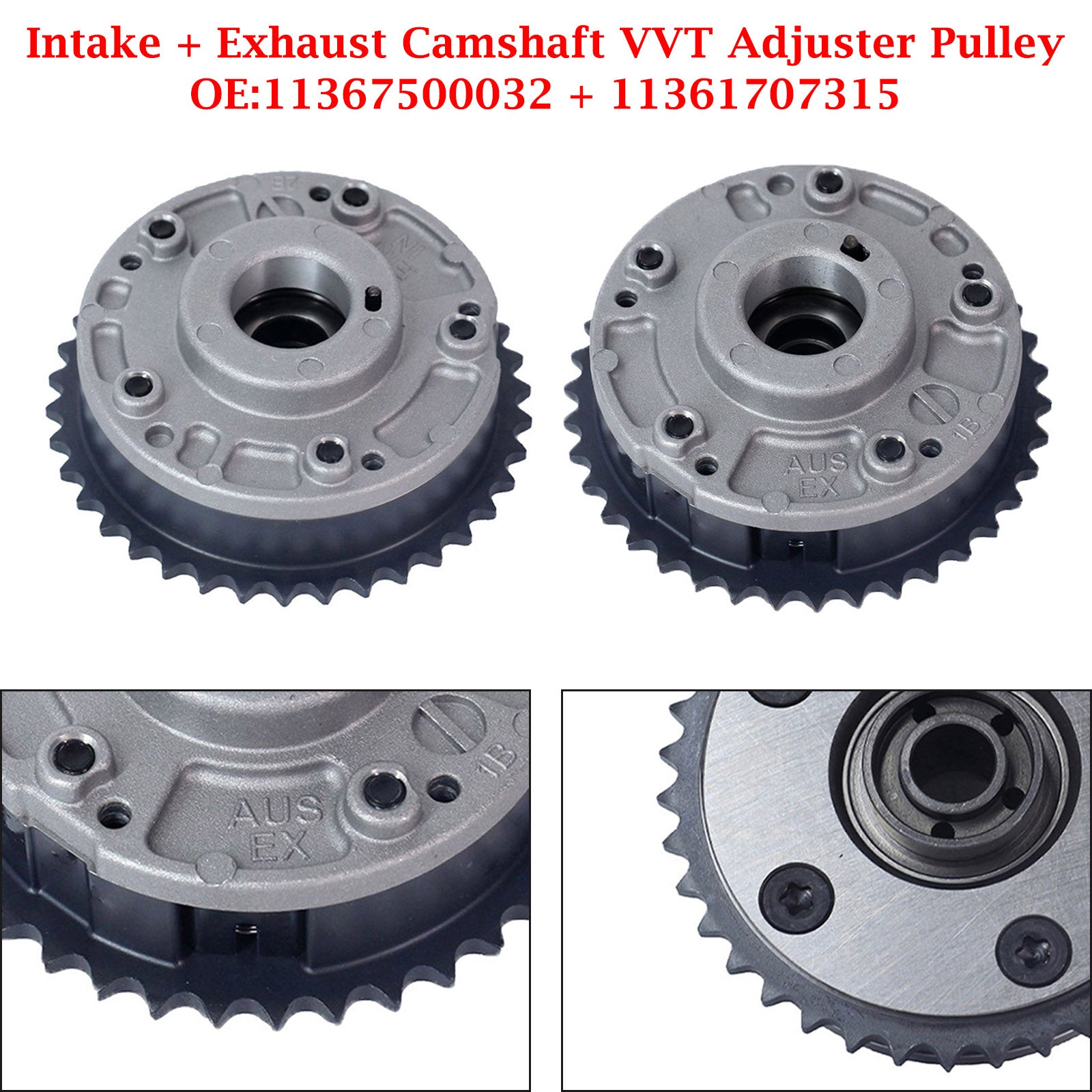 11361707315 11367500032 BMW E46 E81 E82 E87 E90 E91 poulie de réglage VVT d'arbre à cames d'admission et d'échappement