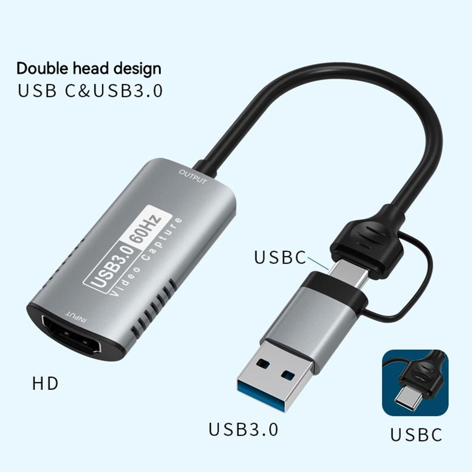 Scheda di acquisizione video da HDTV 4K ad alta definizione a USB 3.0/tipo C, streaming live di giochi