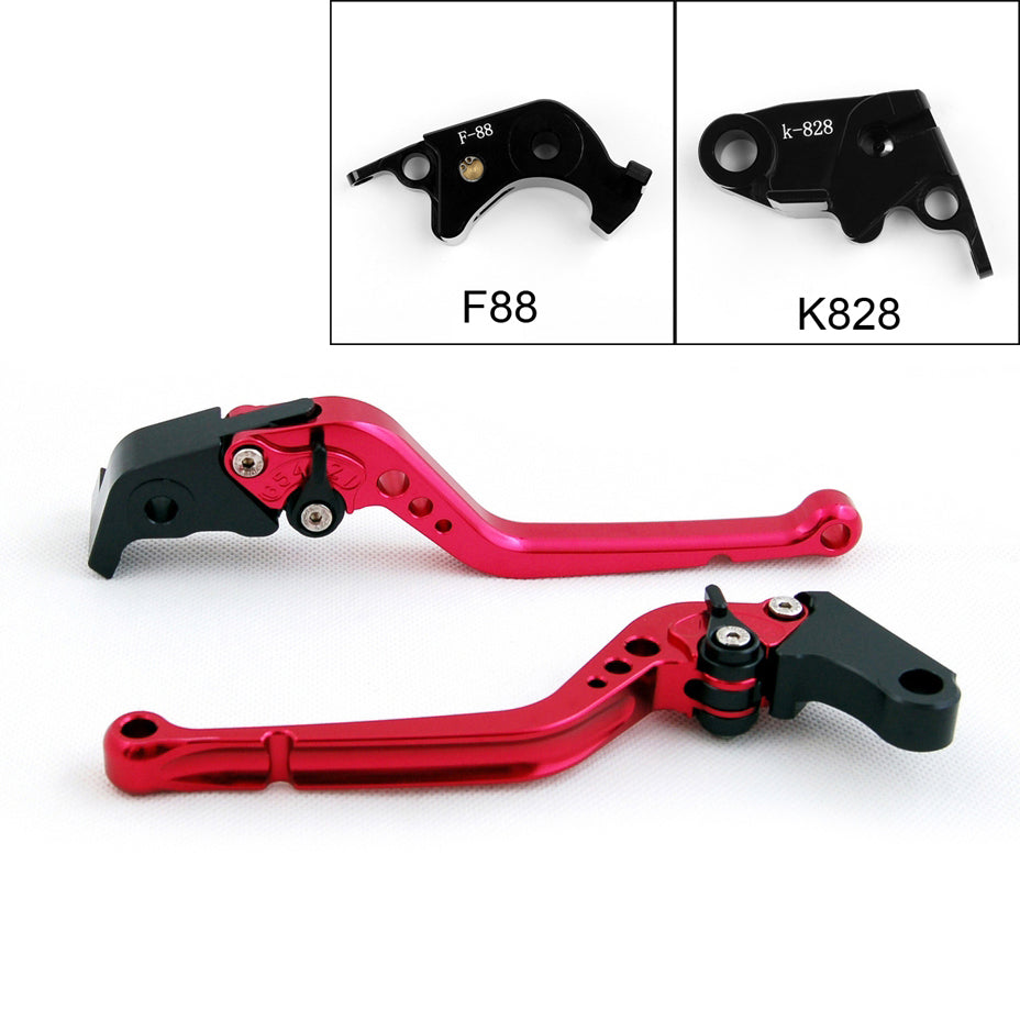 Palancas de embrague de freno largo para Kawasaki ZX10R 2006-2014 ZX6R Z1000 2007-2014 negro genérico