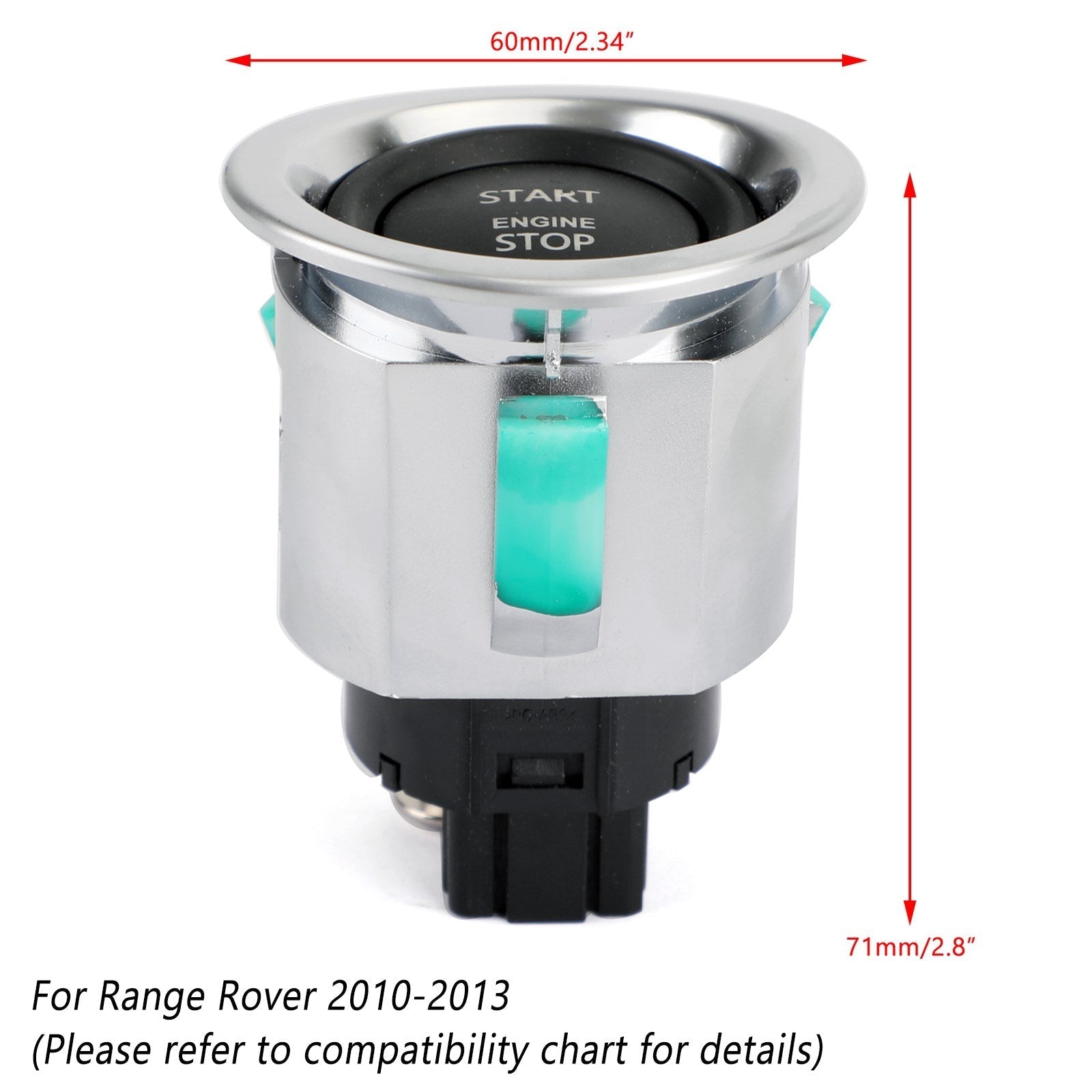 2010 ~ 2013 Land Range Rover LR050802 Interrupteur d'arrêt de démarrage du moteur Bouton sans clé