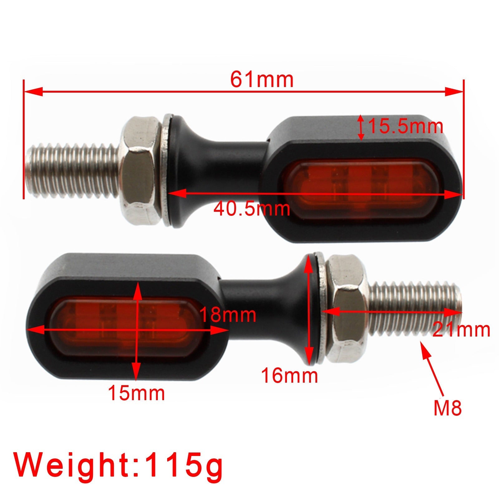 Mini intermitente trasero LED para Sportster Touring Dyna Softail