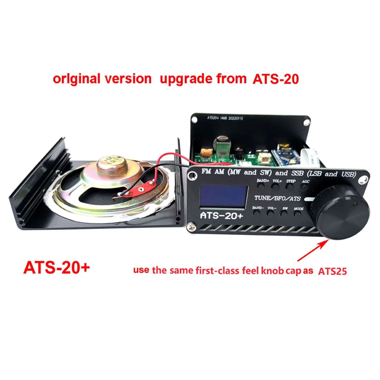 Uusi ATS-25+Si4732 FM LW MW SW All Band DSP radiovastaanotin 2,4" kosketusnäytöllä