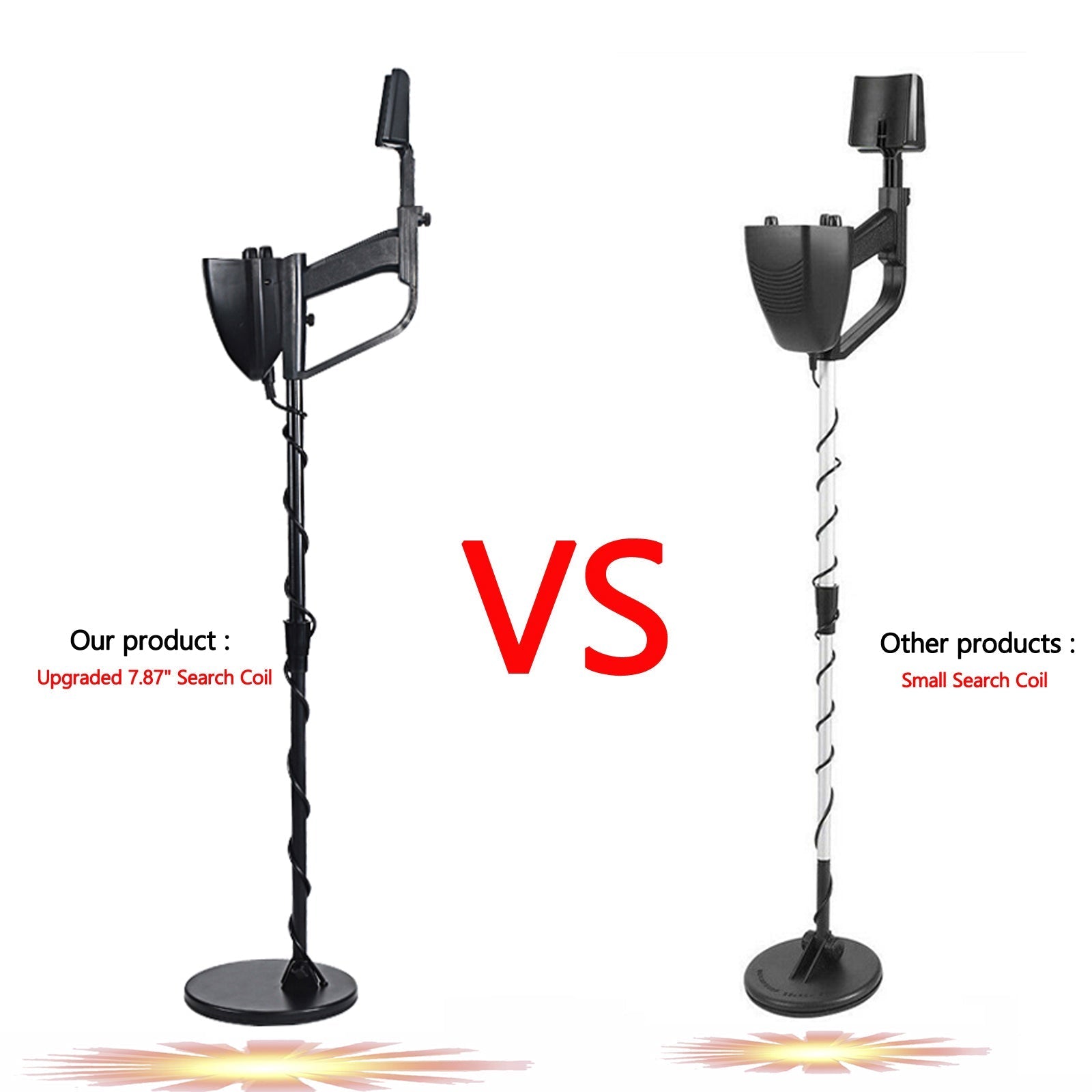 El detector de metales Hunter de sensibilidad profunda de 7,8" viene con auriculares Digger