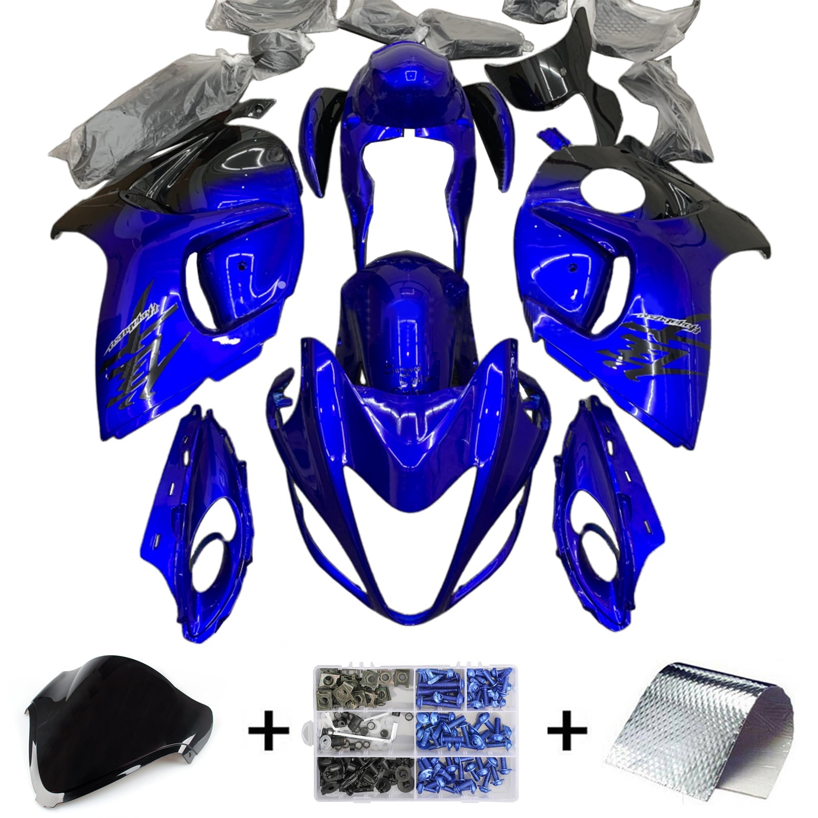 Amotopart Suzuki Hayabusa GSX1300R 2008-2020 Kit de carenado de carrocería de plástico ABS