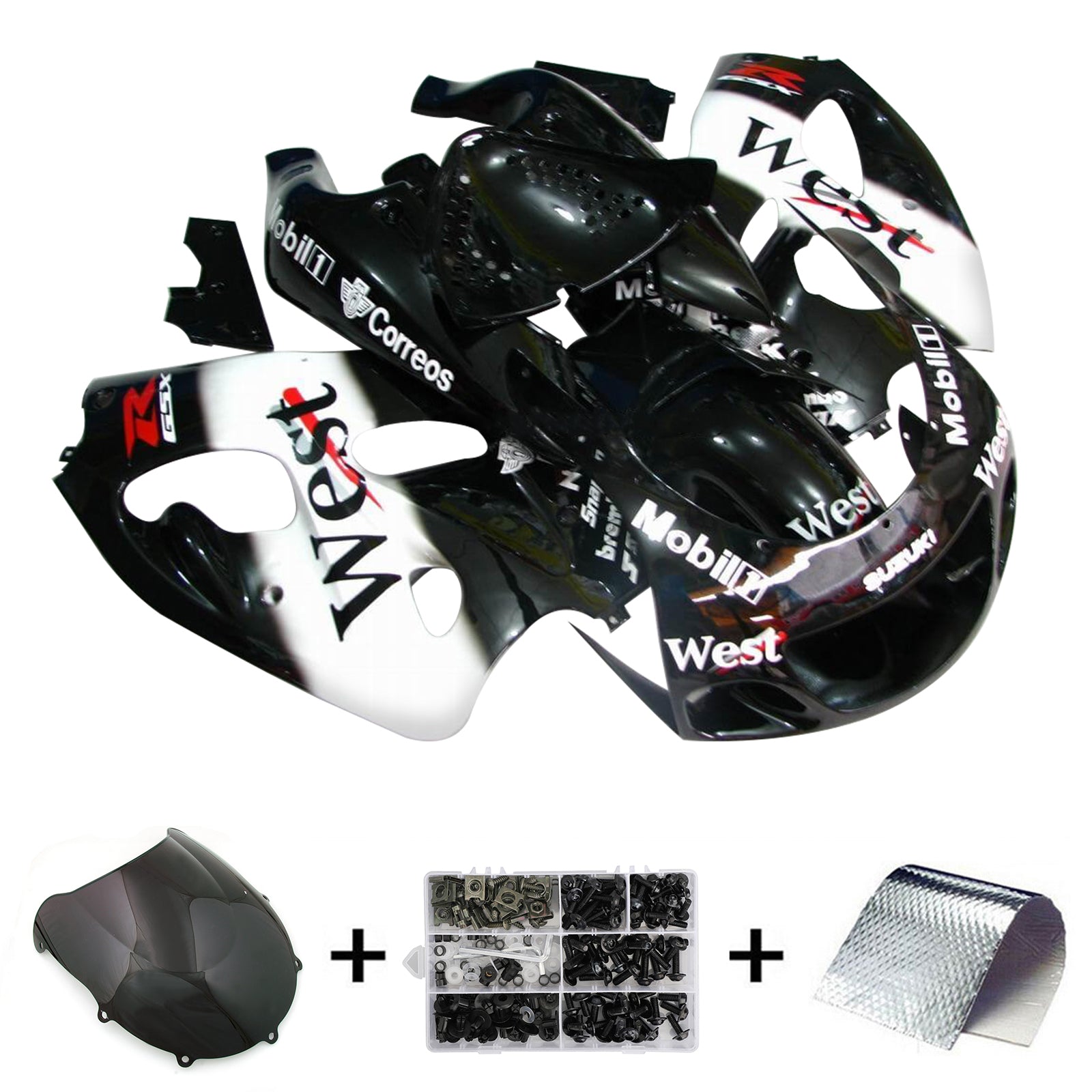 Amotopart Suzuki GSXR600 1996-2000 GSXR750 1996-1999 Kit carena carrozzeria