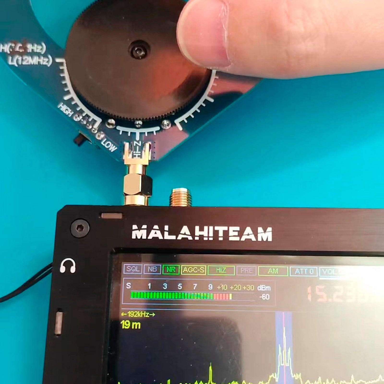 Antenna mini loop SW Blue Donut per antenna a onde corte HF DSP DSP2 Malahiteam