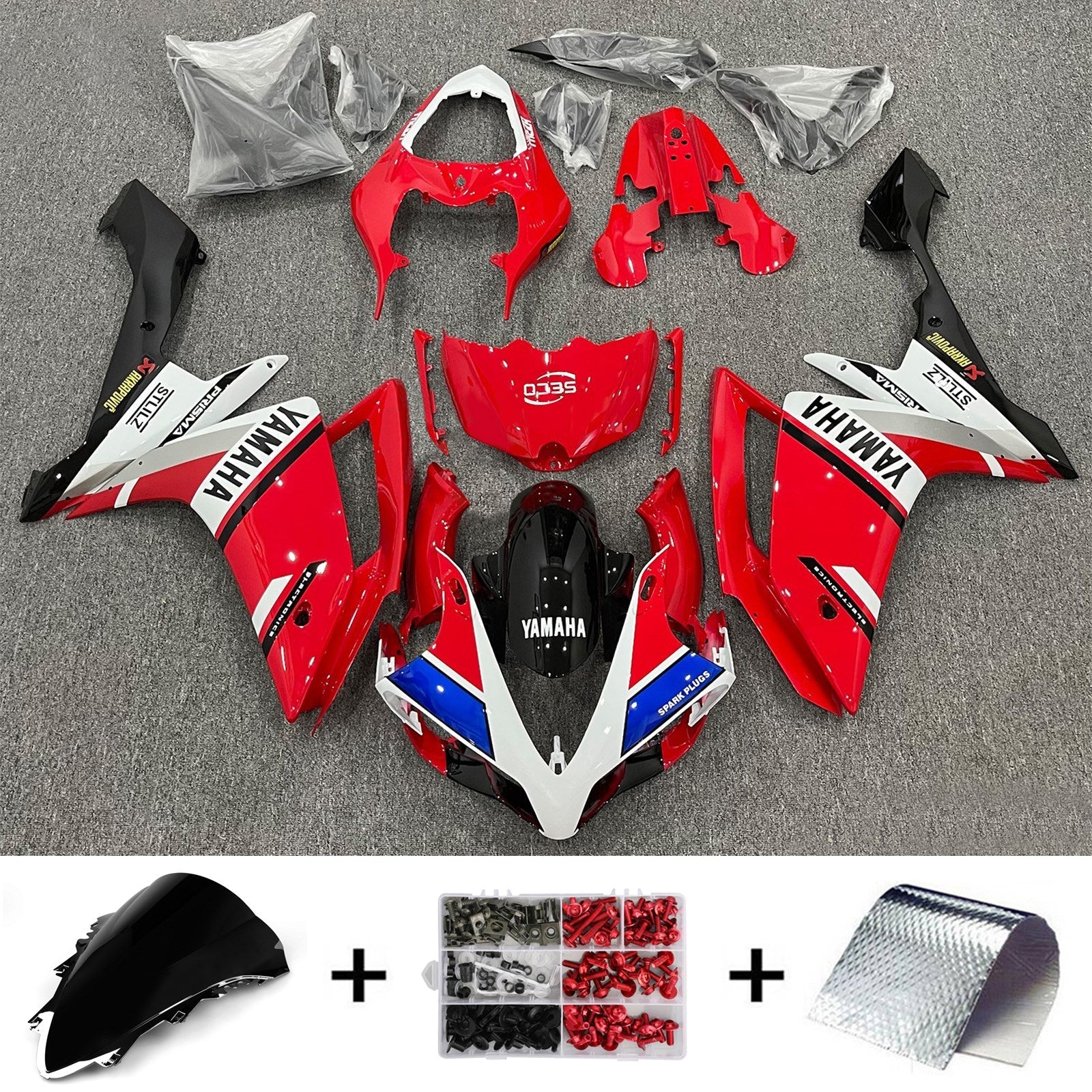 Kit Carena Amotopart Yamaha YZF 1000 R1 2007-2008 Carrozzeria in Plastica ABS