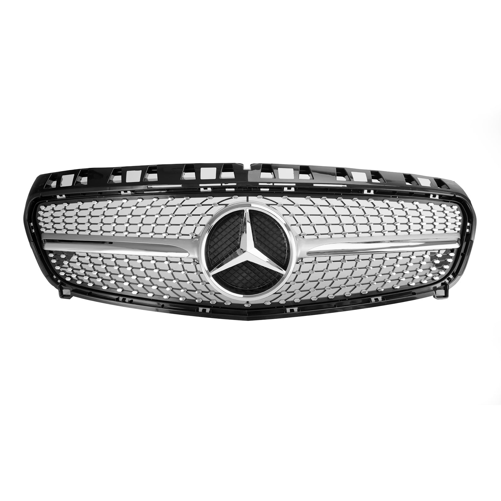 Mercedes Benz Classe A W176 2013-2015 Grille de pare-chocs avant Noir/Chrome
