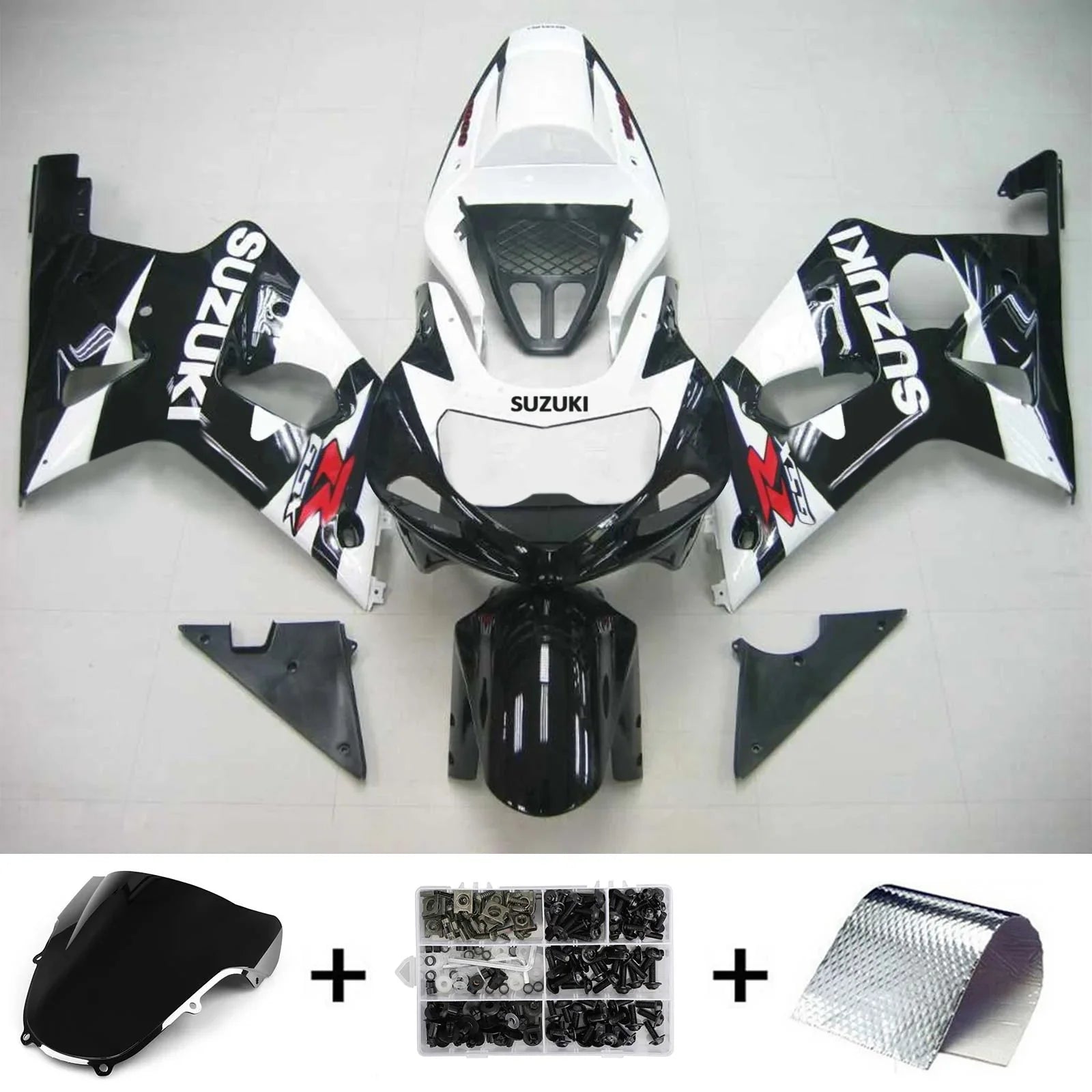 Amotopart Suzuki GSXR1000 2000-2002 Kit de carénage K1 K2