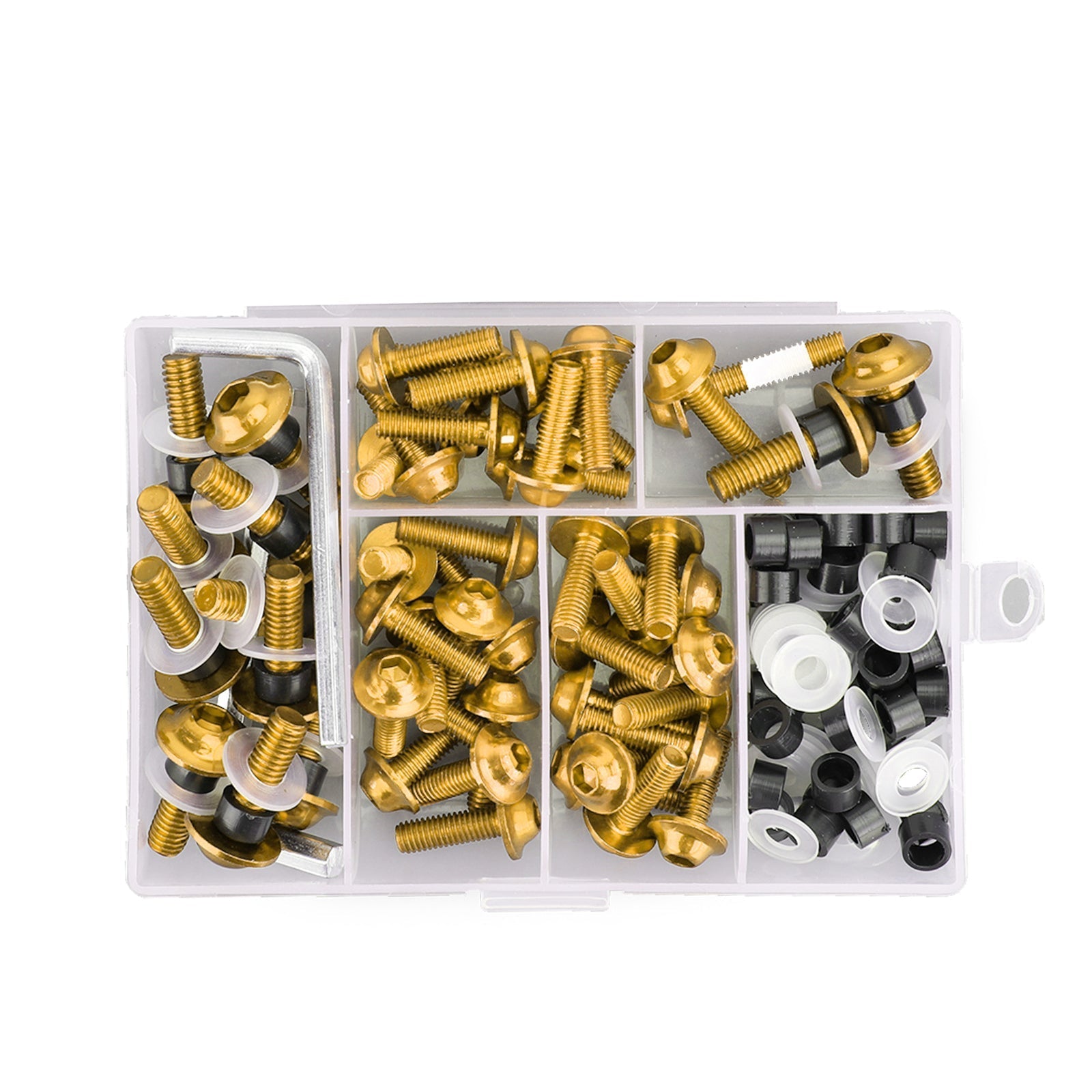 158 pcs Moto Sportbike Pare-Brise Carénage Boulon Kit Fixation Clip Vis Or