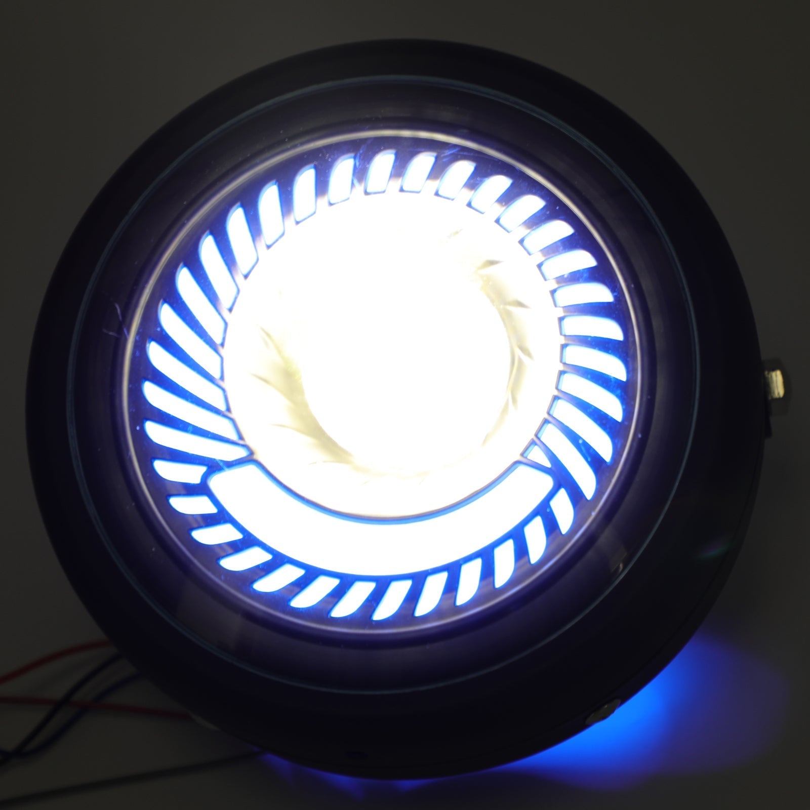 6.5'' Moto Phare Universel Bleu/Blanc LED Pour Café Racer Personnalisé Générique