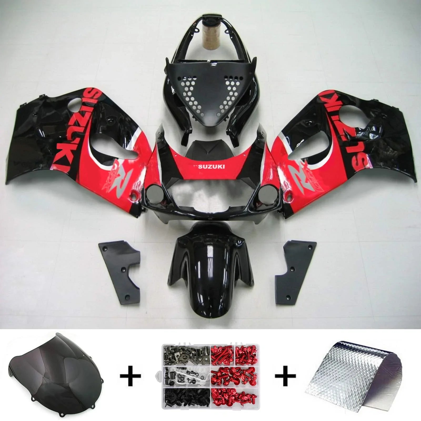 Amotopart Suzuki GSXR 600/750 1996-2000 Kit Carenatura Plastica ABS per Carrozzeria