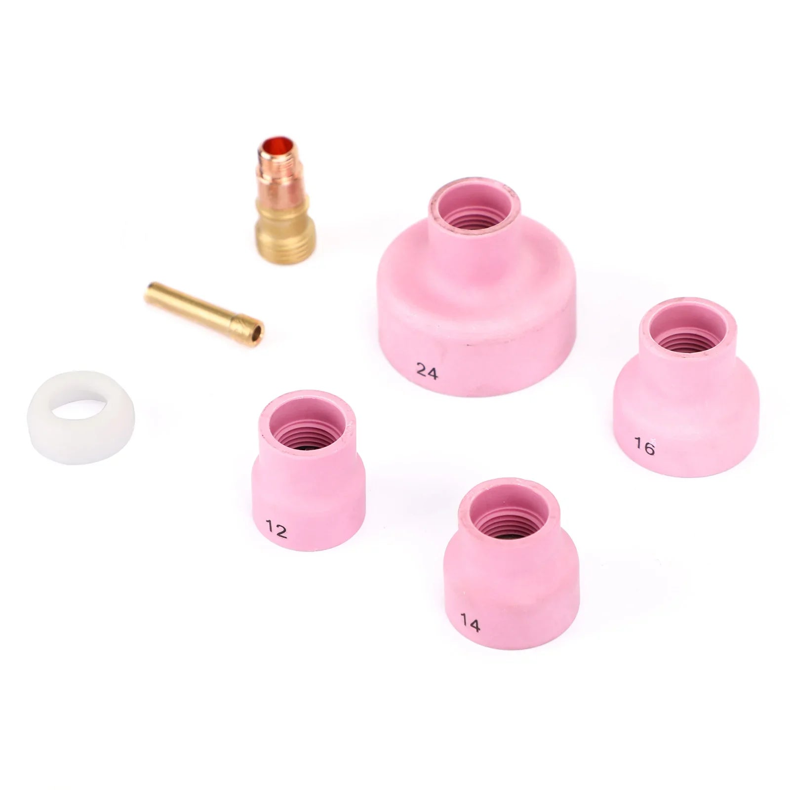 7 pièces TIG torche de soudage Stubby gaz lentille Kit de tasse en céramique pour WP-17/18/26